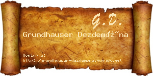 Grundhauser Dezdemóna névjegykártya